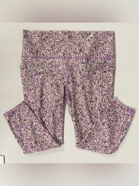 Athleta Purple Multi Floral-Print Leggings